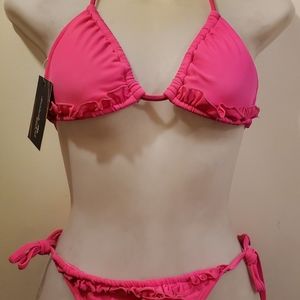 Beach Joy 2-Piece Bathing Suit Hot Pink Small NWT